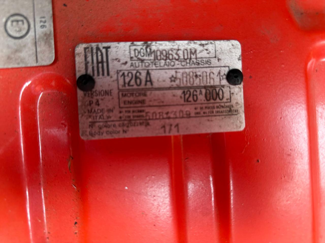 FIAT 600 1977. Lot# 52259885. VIN 5085061. Photo 1