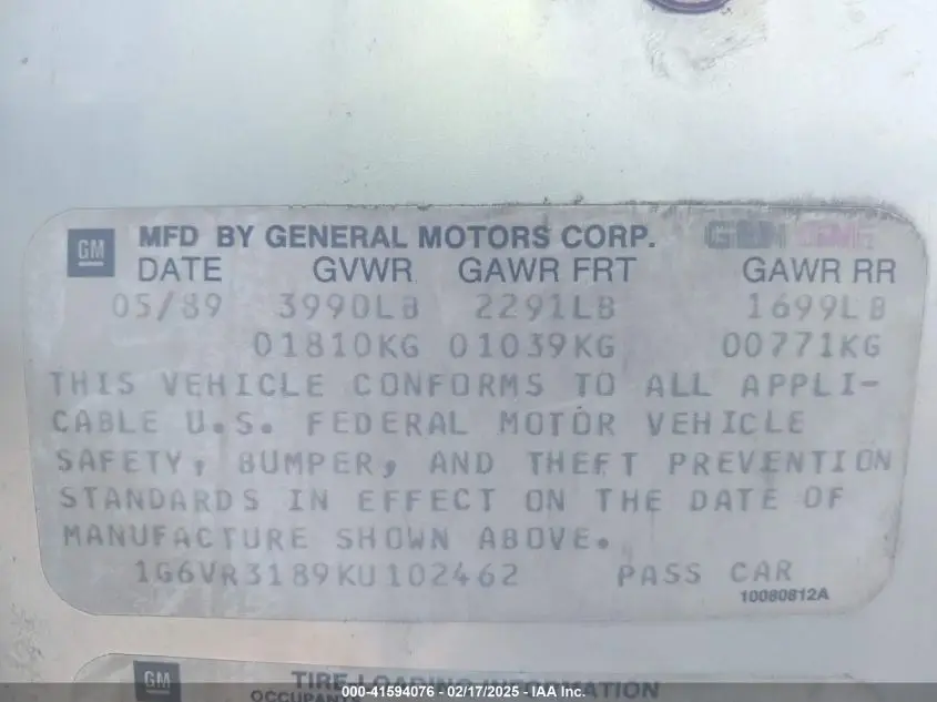 CADILLAC ALLANTE 1989  Photo 16