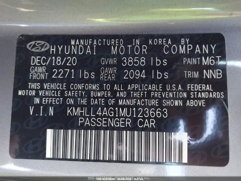 HYUNDAI ELANTRA 2021 GRAY Photo 10