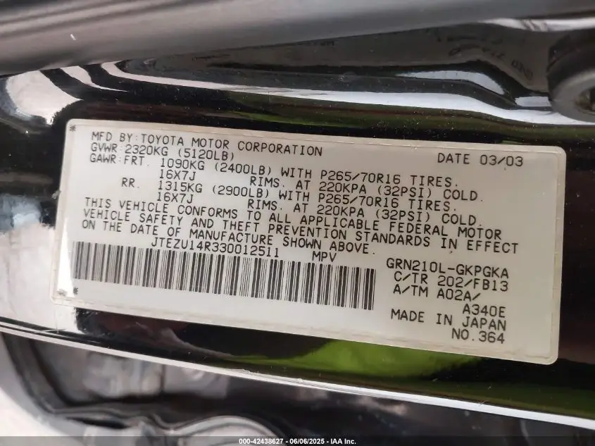 TOYOTA 4RUNNER 2003  Photo 10