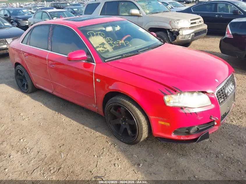 AUDI A4 2008 RED Photo 1