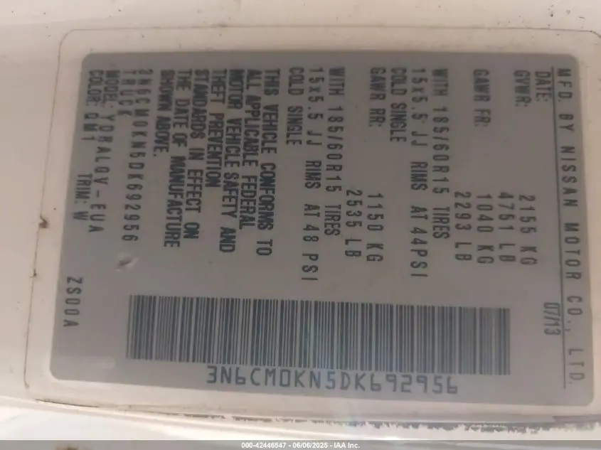 NISSAN NV200 2013  Photo 17