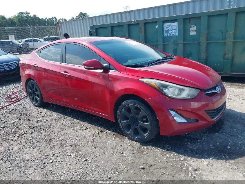 HYUNDAI ELANTRA 2016. Lot# 42633177. VIN KMHDH4AE4GU600059. Photo 1